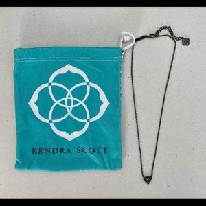 Kendra Scott Gunmetal Black Drusy Necklace